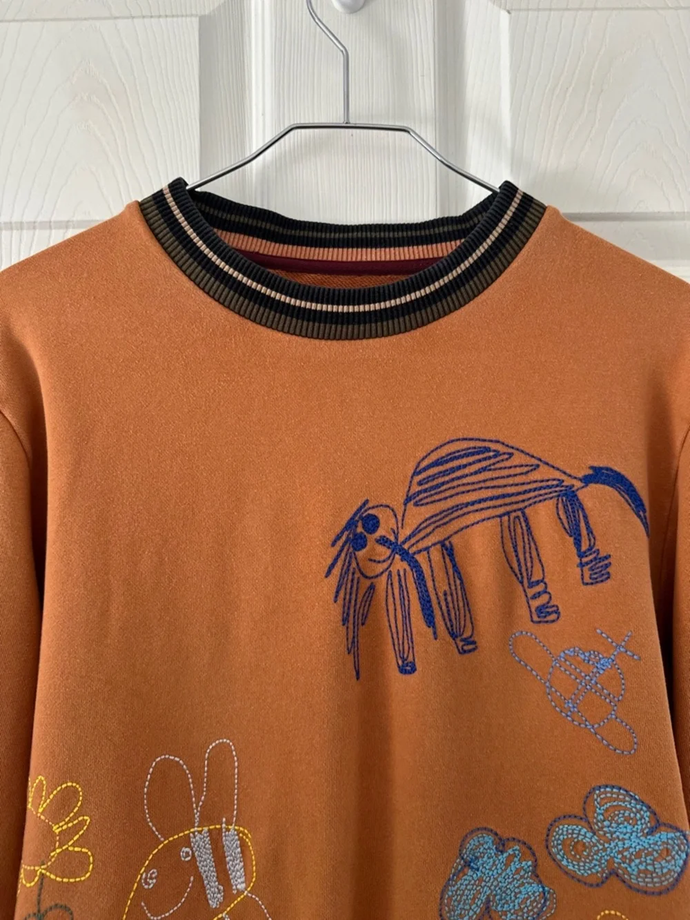 Vivienne Westwood Man Embroidered Crewneck Sweatshirt Orange SS16 Men's Medium